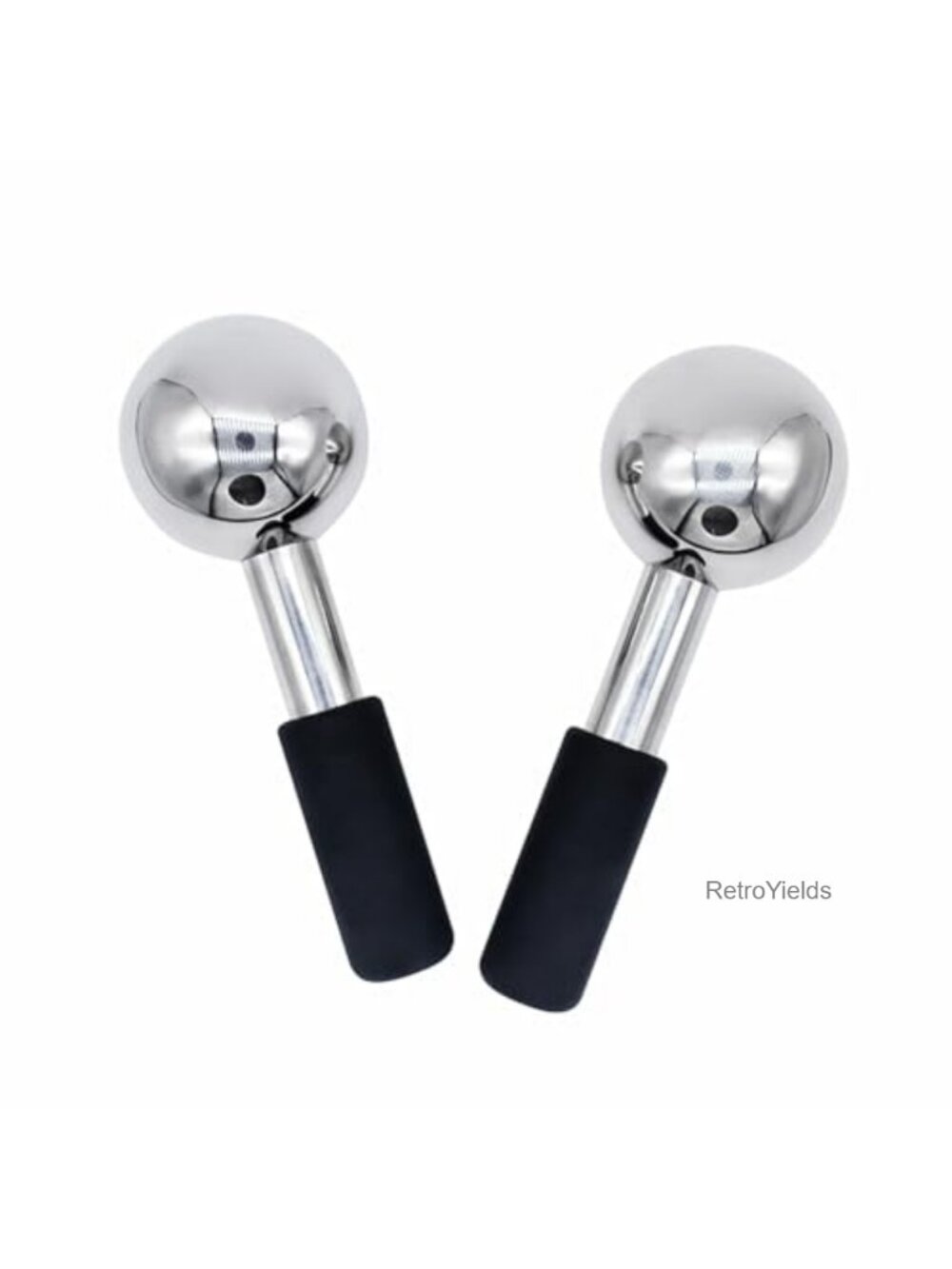 Stainless Steel Ice Globes for Facial Cooling Massage Roller